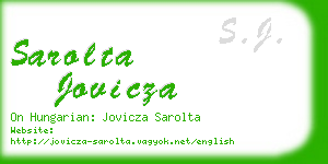 sarolta jovicza business card